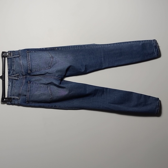 GOOD AMERICAN Blue High Rise Distressed Stretch Sculpting Skinny Jeans Size 2/26 - Picture 10 of 16